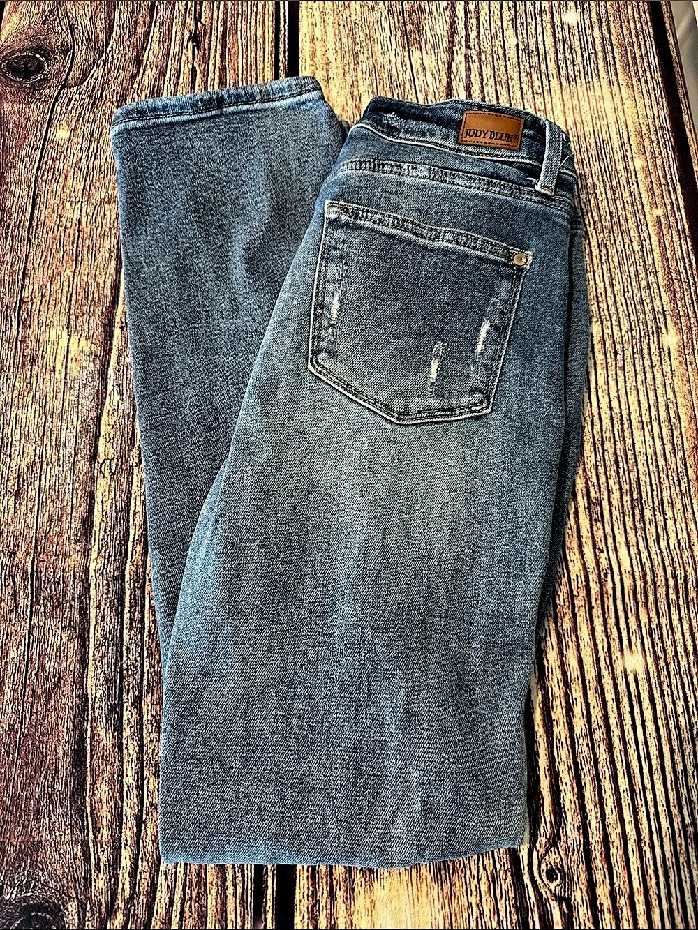 Judy Blue distressed straight-leg jeans Blue Waist 9/29
